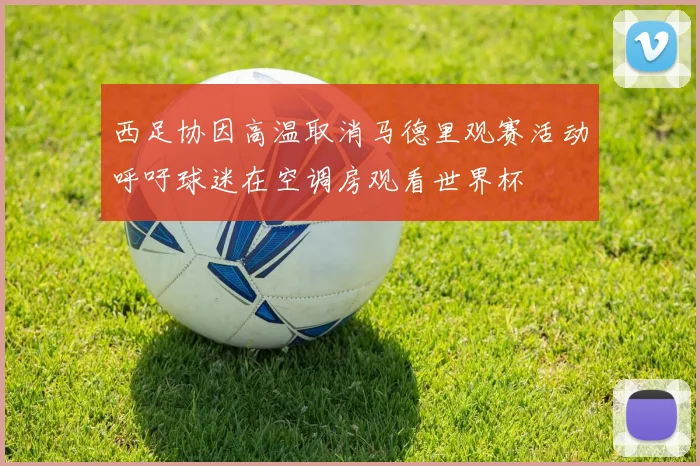 西足协因高温取消马德里观赛活动呼吁球迷在空调房观看世界杯